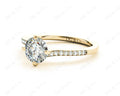 Round Cut Four Claws Prong set Twist Diamond Ring - 18K Yellow - DG & Co. Jewellery