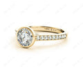 Round Cut Bezel Diamond Ring with Channel Set Side Stones - 18K Yellow - DG & Co. Jewellery