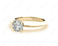 Round Cut Classic Four Claws Diamond Solitaire Ring - 18K Yellow - DG & Co. Jewellery