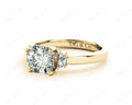 Radiant square cut three stone diamond ring claw set centre stone - 18K Yellow - DG & Co. Jewellery