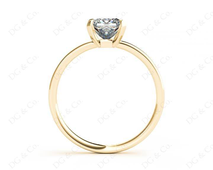 Princess Cut Classic Diamond Engagement Ring Four Caw Setting - 18K Yellow - DG & Co. Jewellery