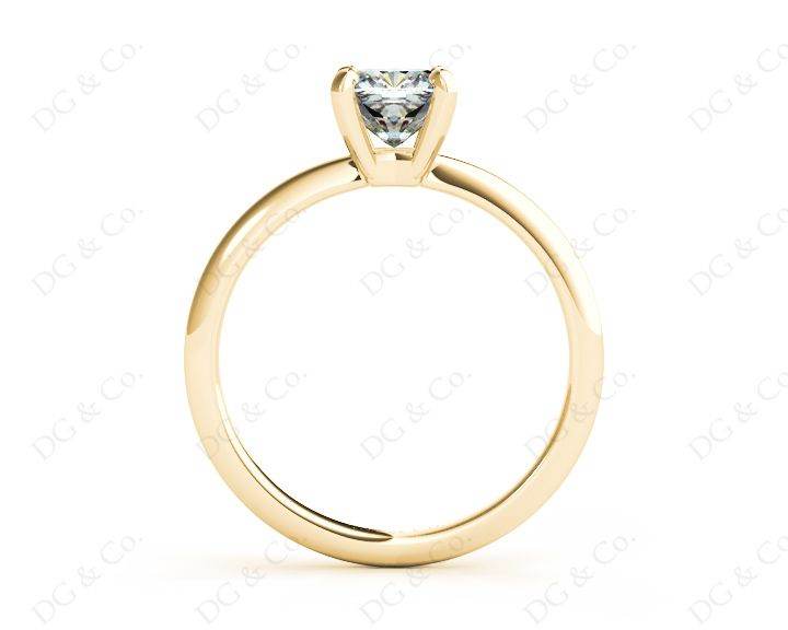 Cushion Cut Classic Four Claw Diamond Solitaire Ring - 18K Yellow - DG & Co. Jewellery