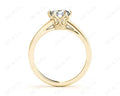 Vintage Style Round Cut Diamond Ring With Six Claws Set Centre Stone - 18K Yellow - DG & Co. Jewellery