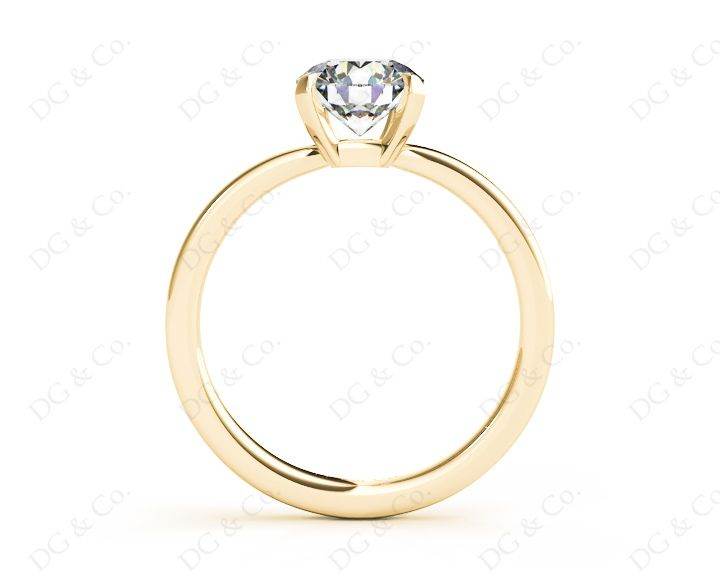 Round Cut Diamond Engagement Ring with Claw set centre stone - 18K Yellow - DG & Co. Jewellery