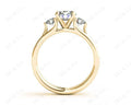 Round Cut Classic Trilogy Diamond Triple Setting Band - 18K Yellow - DG & Co. Jewellery