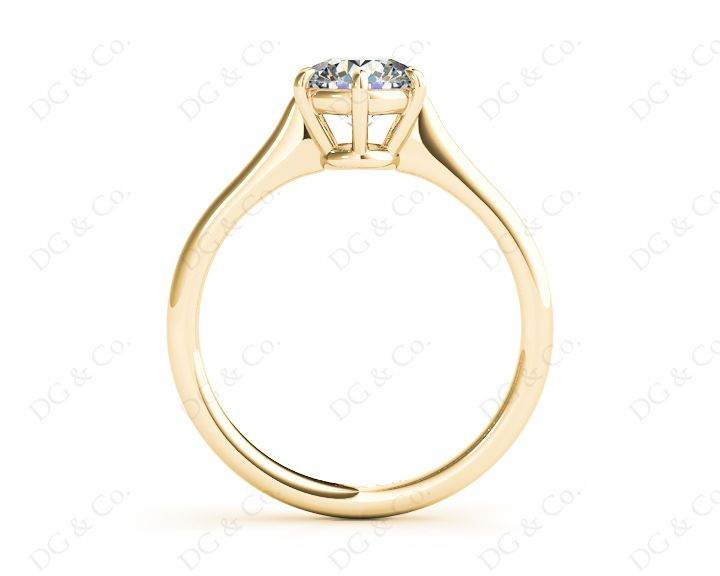 Round Cut Classic Six Claws Diamond Solitaire Ring - 18K Yellow - DG & Co. Jewellery