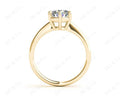 Round Cut Diamond Engagement Ring with Claw set centre stone - 18K Yellow - DG & Co. Jewellery