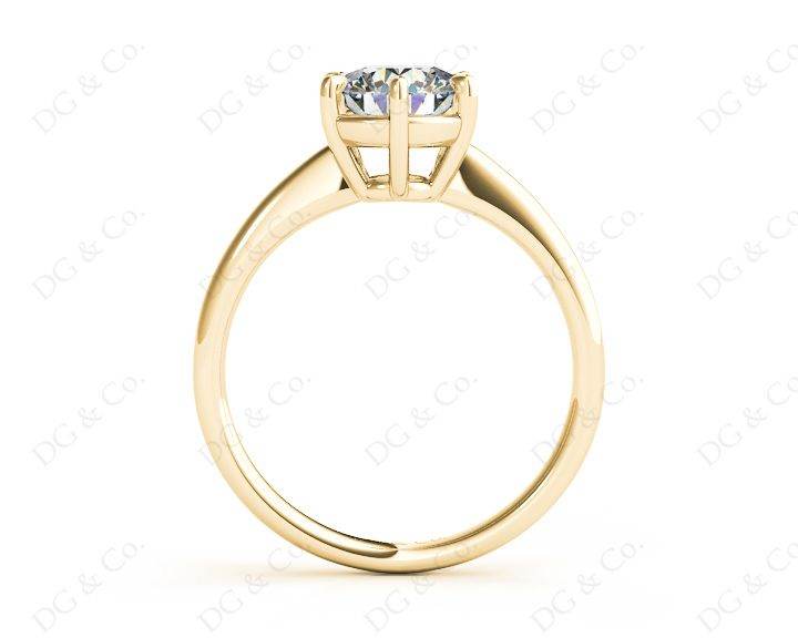 Round Cut Diamond Engagement Ring with Claw set centre stone - 18K Yellow - DG & Co. Jewellery