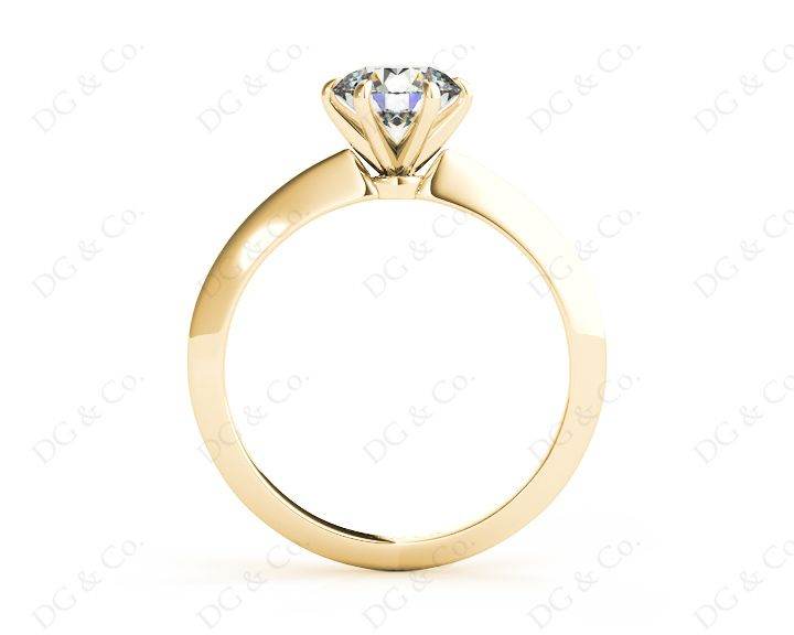 Round Cut Classic Six Claw Diamond Engagement Solitaire Ring - 18K Yellow - DG & Co. Jewellery
