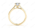 Round Cut Solitaire Four Claws Diamond Engagement Ring in 18K Yellow - DG & Co. Jewellery