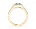 Cushion Cut Halo Diamond Engagement Ring with Claw Set Centre Stone - 18K Yellow - DG & Co. Jewellery