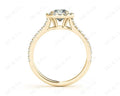 Cushion Square Cut Halo Diamond Engagement Ring with Claw Set Centre Stone - 18K Yellow - DG & Co. Jewellery