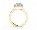 Cushion Cut Halo Ring with Milgrain claw set centre stone - 18K Yellow - DG & Co. Jewellery