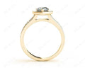 Pear Shape Halo Diamond ring with claw set centre stone - 18K Yellow - DG & Co. Jewellery