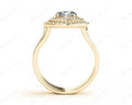 Round cut double halo diamond engagement ring with four claw setting centre stone - 18K Yellow - DG & Co. Jewellery