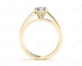 Round Cut Claw Set Diamond Ring with Share Prongs Set Side Stones - 18K Yellow - DG & Co. Jewellery