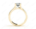 Princess Cut Diamond Engagement ring with four claws Channel Setting Side stones in 18K Yellow - DG & Co. Jewellery