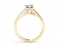 Cushion Cut Four Claws Set Diamond Ring with Channel Set Side Stones - 18K Yellow - DG & Co. Jewellery