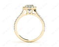 Cushion Cut Halo Diamond Engagement Ring with Claw Set Centre Stone - 18K Yellow - DG & Co. Jewellery