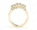 Round Cut Diamond Trilogy Cross Over Ring Setting - 18K Yellow - DG & Co. Jewellery