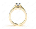 Round cut diamond wedding set rings with four claws setting - 18K Yellow - DG & Co. Jewellery