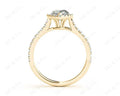 Pear Cut Halo Diamond Engagement Ring with Claw Set Centre Stone - 18K Yellow - DG & Co. Jewellery