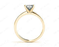 Princess Cut Diamond Engagement ring with four claws centre stone - 18K Yellow - DG & Co. Jewellery
