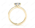 Round Cut Four Claws Prong set Twist Diamond Ring - 18K Yellow - DG & Co. Jewellery