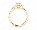 Emerald Cut Four Prongs Diamond Ring with Channel Set Side Stones - 18K Yellow - DG & Co. Jewellery