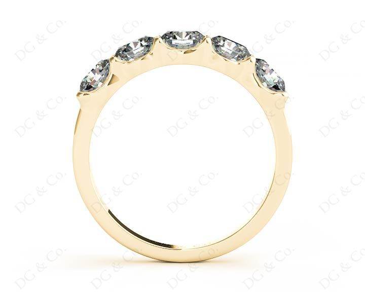Diamond Wedding Band with Pave Setting Stones - 18K Yellow - DG & Co. Jewellery