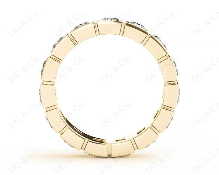 Princess Cut Bezel Set Diamond Eternity Wedding Ring - 18K Yellow - DG & Co. Jewellery