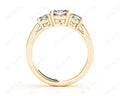 Cushion Cut Trilogy Ring with Channel Set Shoulder Diamonds - 18K Yellow - DG & Co. Jewellery