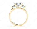 Round Cut Classic Trilogy Tension Set Diamond Ring - 18K Yellow - DG & Co. Jewellery