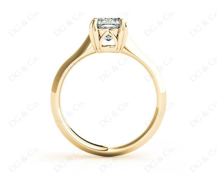 Cushion Cut Classic Four Claws Diamond Engagement Ring - 18K Yellow - DG & Co. Jewellery