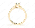 Round Cut Four Claw Set Milgrain Diamond Engagement Ring With Pave Side Stones - 18k Yellow - DG & Co. Jewellery
