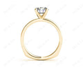 Round Cut Solitaire Four Claws Diamond Ring in 18K Yellow - DG & Co. Jewellery