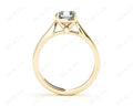 Asscher Cut Solitaire Diamond Engagement Ring with 4 Claw set centre stone in 18K Yellow - DG & Co. Jewellery