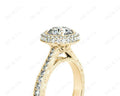 Vintage Style Double Halo Round Cut Diamond Engagement Ring With Claw Set Centre Stone - 18K Yellow - DG & Co. Jewellery