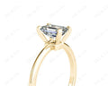 Emerald Cut Classic Four Claws Diamond Solitaire Ring - 18K Yellow - DG & Co. Jewellery