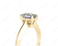 Emerald cut classic diamond solitaire engagement ring - 18K Yellow - DG & Co. Jewellery