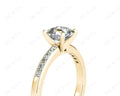 Asscher Cut Diamond Engagement ring with four claws centre stone in - 18K Yellow - DG & Co. Jewellery