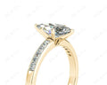 Marquise Cut Diamond Engagement ring with six claws centre stone - 18K Yellow - DG & Co. Jewellery