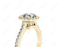 Cushion Cut Halo Diamond Engagement Ring with Claw Set Centre Stone - 18K Yellow - DG & Co. Jewellery