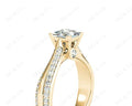 Princess Cut Diamond Engagement Ring with Claw set centre stone in 18K Yellow - DG & Co. Jewellery