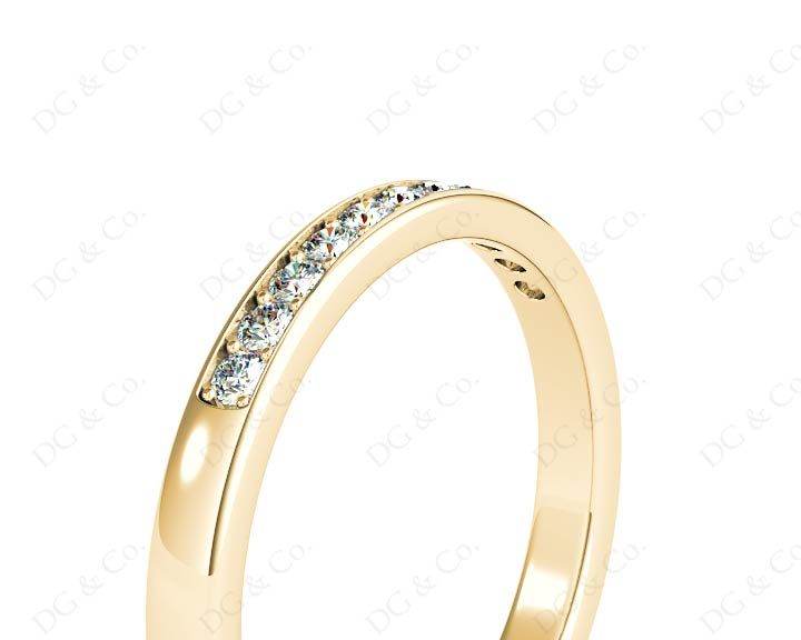Wedding Diamond Ring with Grain Setting in 18K Yellow - DG & Co. Jewellery