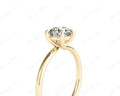 Round Cut Four Claw Set Diamond Ring with Plain Band - 18K Yellow - DG & Co. Jewellery