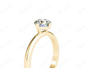Solitaire Round Cut Four Claw Set Diamond Engagement Ring with Plain Band - 18K Yellow - DG & Co. Jewellery