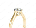 Art Deco Solitaire Round Cut Four Claw Diamond Ring - 18K Yellow - DG & Co. Jewellery