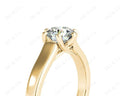 Round Cut Diamond Engagement Ring with Six Prong set centre stone in 18K Yellow - DG & Co. Jewellery