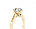 Asscher Cut Solitaire Diamond Engagement Ring with 4 Claw set centre stone in 18K Yellow - DG & Co. Jewellery